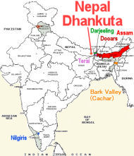 ネパール茶園地図